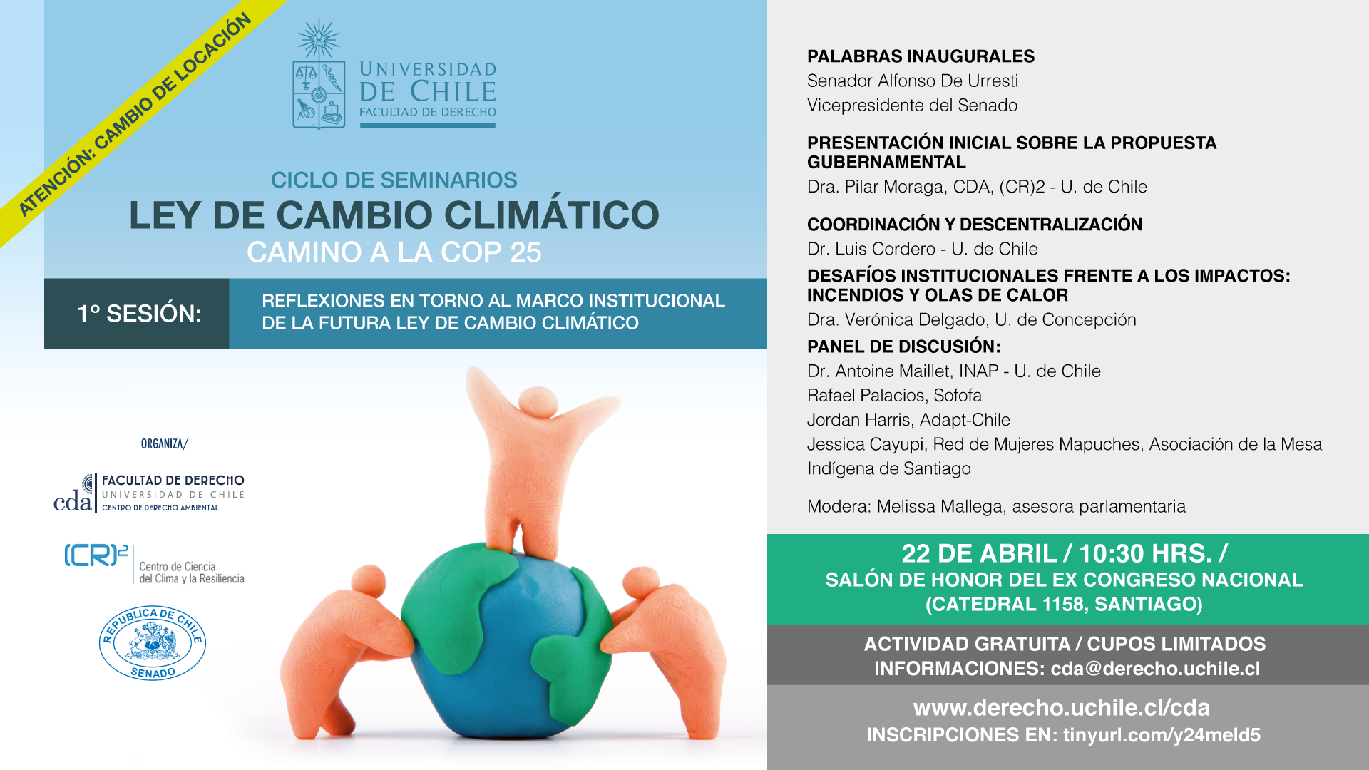 Ciclo de seminarios Ley de cambio climático Camino a la COP 25 1ª