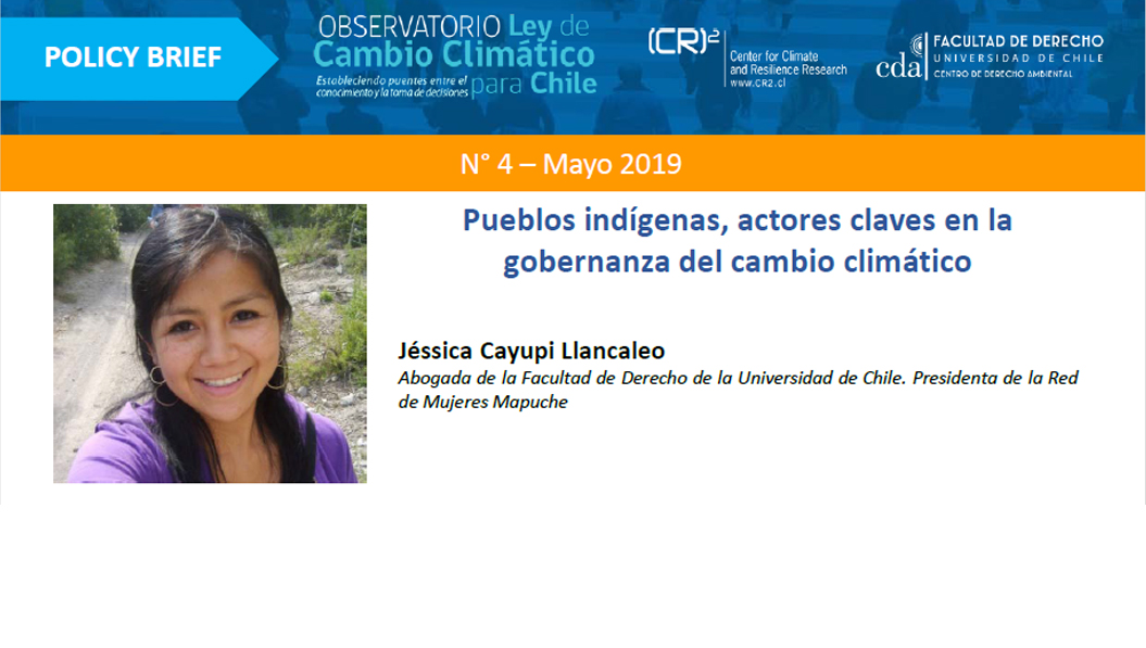 Policy brief: Pueblos indígenas, actores claves en la gobernanza del cambio climático
