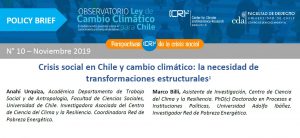 Policy brief | Crisis social en Chile y cambio climático: la necesidad de transformaciones estructurales