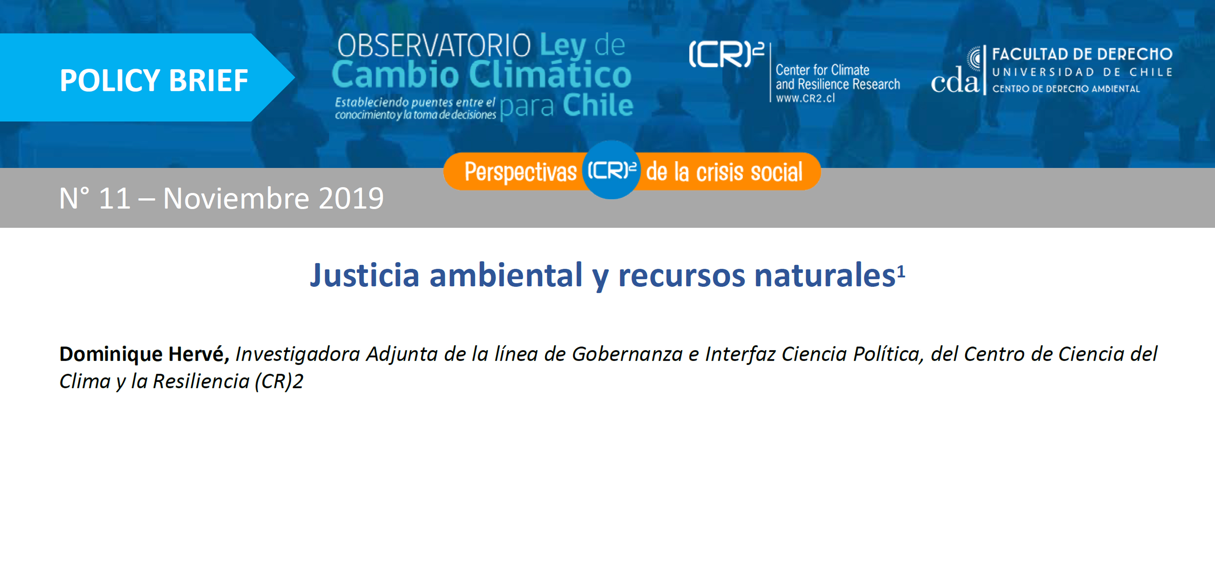 Policy brief | Justicia ambiental y recursos naturales