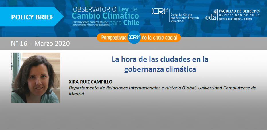 Policy brief | La hora de las ciudades en la gobernanza climática