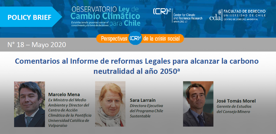 Policy brief | Comentarios al Informe de Reformas Legales para alcanzar la carbono neutralidad al año 2050