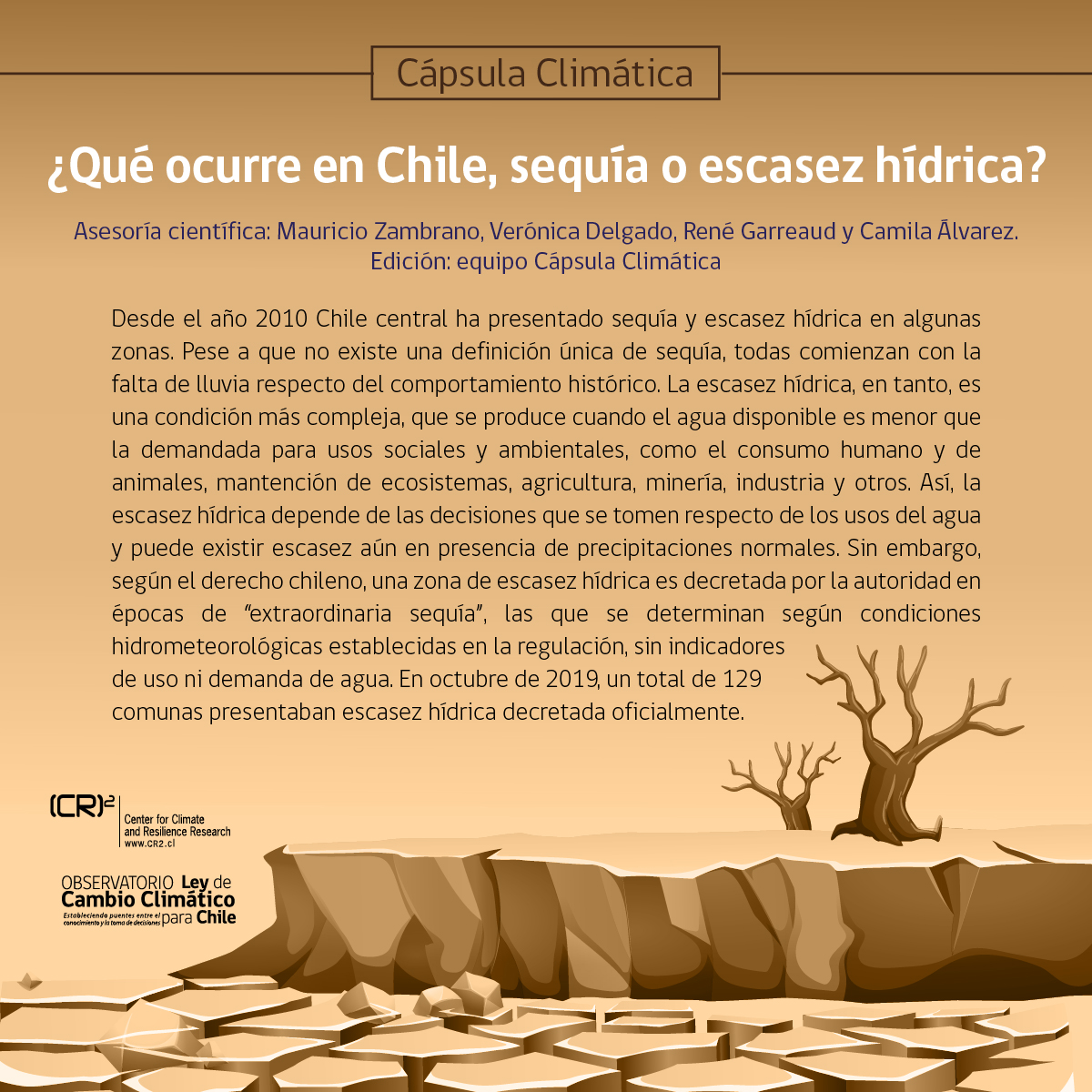 Cápsula climática: ¿Qué ocurre en Chile, sequía o escasez hídrica?