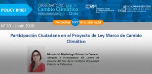 Policy brief | Participación Ciudadana en el Proyecto de Ley Marco de Cambio Climático